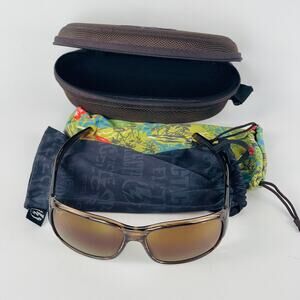 Maui Jim Hamoa Beach Sunglasses Rootbeer Frame w Case/2 Sacks JML-226-15 Italy